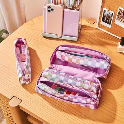 Erin Condren 5-in-1 Zipper Pouch - Colorful Cosmos Design. Four Removable Small Interior Pouches in Overall Large Pouch for Organization and Travel in Saudi Arabia