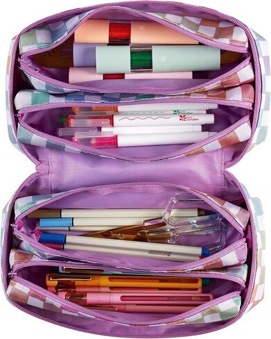 Erin Condren 5-in-1 Zipper Pouch - Colorful Cosmos Design. Four Removable Small Interior Pouches in Overall Large Pouch for Organization and Travel in Saudi Arabia