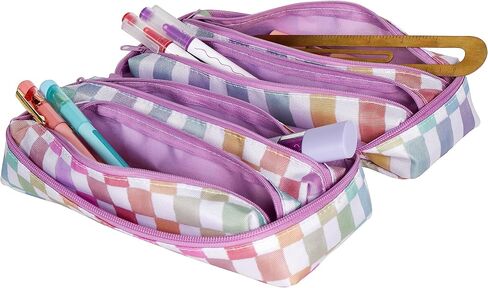Erin Condren 5-in-1 Zipper Pouch - Colorful Cosmos Design. Four Removable Small Interior Pouches in Overall Large Pouch for Organization and Travel in Saudi Arabia