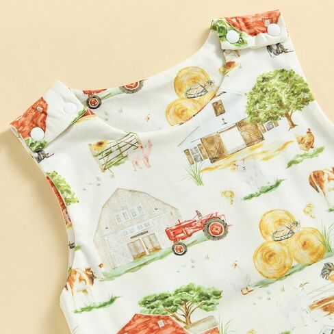 Newborn Baby Boys Girls Summer Jumpsuit Fish Print Sleeveless Romper Jumpsuit Bodysuit One Piece Outfit in Saudi Arabia