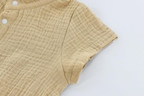 Baby Bodysuits Cotton Linen Summer Clothes for Baby Boys and Girls Perfect Neutral Baby Bodysuit in Saudi Arabia