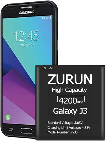 بطارية Galaxy J3 ZURUN 4200 مللي أمبير في الساعة بديلة لبطارية Samsung Galaxy J3 J320V J320A J320F J320P EB-BG530 EB-BG530BBU بطارية Galaxy J3 Luna Pro/بطارية Galaxy Grand Prime in Kuwait