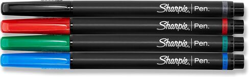 SHARPIE Pens, Fine Point (0.4mm), Assorted Colors, 4 Count in Saudi Arabia