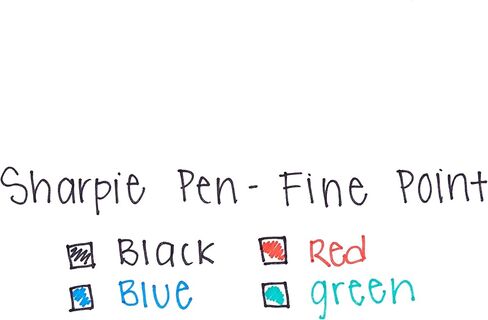 SHARPIE Pens, Fine Point (0.4mm), Assorted Colors, 4 Count in Saudi Arabia