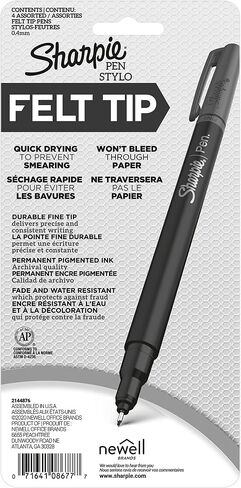 SHARPIE Pens, Fine Point (0.4mm), Assorted Colors, 4 Count in Saudi Arabia
