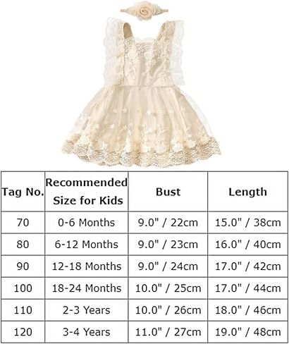 IDOPIP Baby Girls Boho Floral Lace Tutu Dress Toddler Flower Wedding Princess Birthday Party Dresses with Headband Outfit in Saudi Arabia