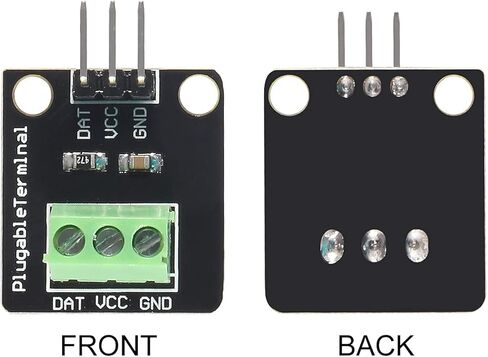 AITRIP 5 حزمة 2 قطعة DS18B20 مجموعة وحدة استشعار درجة الحرارة مع مسبار مقاوم للماء من الفولاذ المقاوم للصدأ لـ Raspberry Pi in Kuwait