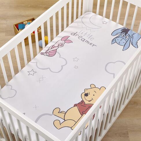 Disney Alice in Wonderland Light Blue, Pink, Yellow, and White Nursery Photo Op Fitted Crib Sheet in Saudi Arabia