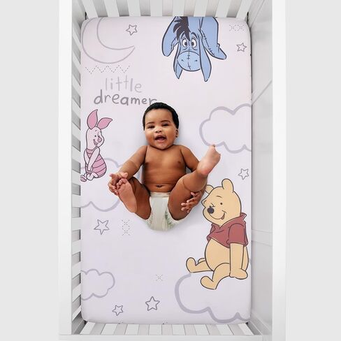 Disney Alice in Wonderland Light Blue, Pink, Yellow, and White Nursery Photo Op Fitted Crib Sheet in Saudi Arabia