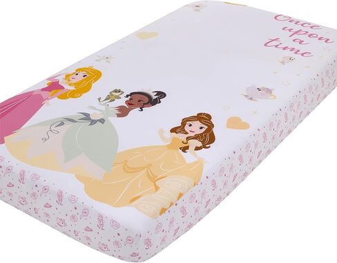 Disney Alice in Wonderland Light Blue, Pink, Yellow, and White Nursery Photo Op Fitted Crib Sheet in Saudi Arabia