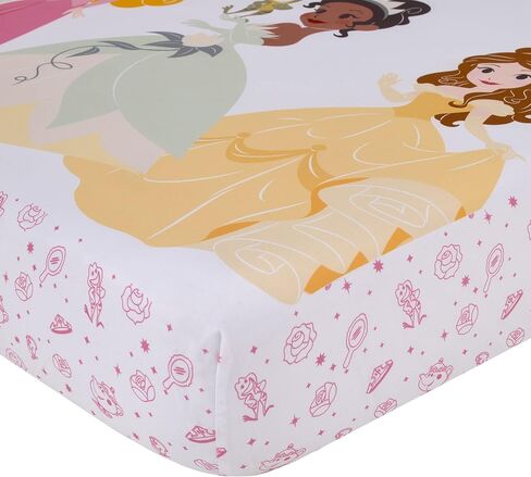 Disney Alice in Wonderland Light Blue, Pink, Yellow, and White Nursery Photo Op Fitted Crib Sheet in Saudi Arabia