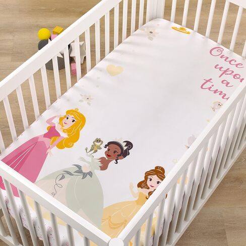 Disney Alice in Wonderland Light Blue, Pink, Yellow, and White Nursery Photo Op Fitted Crib Sheet in Saudi Arabia