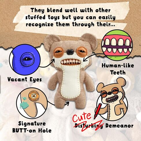 Originals Funny Ugly Monster Stuffed 9 Inch Plush Toy, Teddy Bear Nightmare, Brown (Chase) in Saudi Arabia