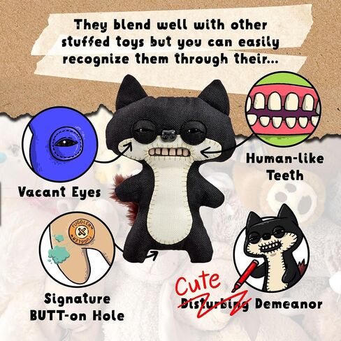 Originals Funny Ugly Monster Stuffed 9 Inch Plush Toy, Teddy Bear Nightmare, Brown (Chase) in Saudi Arabia