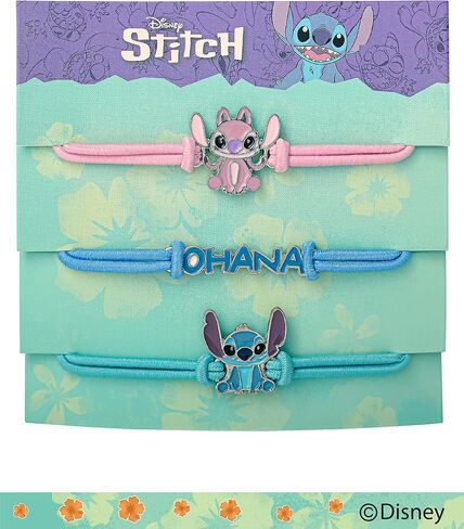 Disney Lilo & Stitch Bracelet 3-Piece Set Official License, Stitch and Angel Cord Friendship Bracelet, Lilo and Stitch Gifts in Saudi Arabia