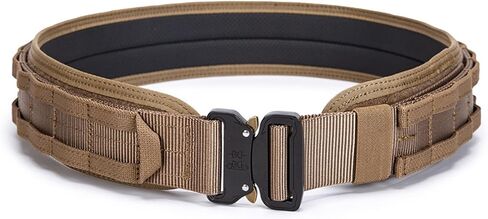 3 Layer Tactical Belt 1.75 inch - Quick Release Padded Molle System for Men 1000D Nylon Webbing Alloy Buckle Utility in Saudi Arabia