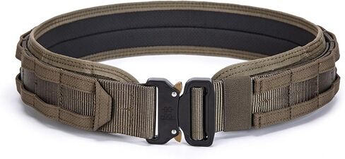 3 Layer Tactical Belt 1.75 inch - Quick Release Padded Molle System for Men 1000D Nylon Webbing Alloy Buckle Utility in Saudi Arabia