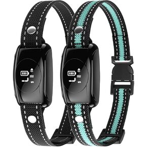 2 Pack No Shock Bark Collar, IPX7 Waterproof Bark Collar for Large & Medium Dogs 15-120Lbs, Safe & Humane Dog Training Collar with Beep Vibration & 7 Sensitivity Levels for Home Garden Outdoor Use in Kuwait
