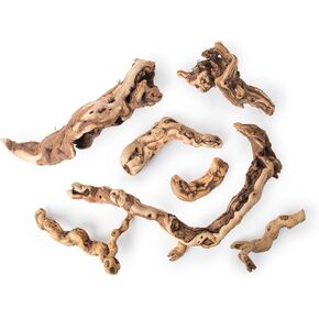 غالاباغوس (05536) جذوع أشجار العنب من Burro Wood - ديكور طبيعي للفروع في مرابي حيوانات قاحلة ومعتدلة | عرض النباتات الهوائية وموائل الخشب والزواحف، مجموعة من 7 قطع متنوعة (3 بوصات - 13 بوصة) in Kuwait