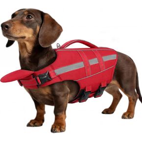 ASENKU Dog Life Jacket, High-Buoyancy Life Vest with Removable Front Float, Rescue Handle and Reflective Strips, Adjustable Swim Vest for Boating, Swimming, Beach(Green XS) in Saudi Arabia