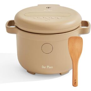 Our Place Rice Cooker | Compact Rice Cooker 3-Cup Uncooked / 6-Cup Cooked with Ceramic Nonstick Inner Pot | Fuzzy Logic Multi-Cooker for White & Brown Rice, Oatmeal & Grains | Delay Timer & Auto Keep Warm | Steam in Saudi Arabia