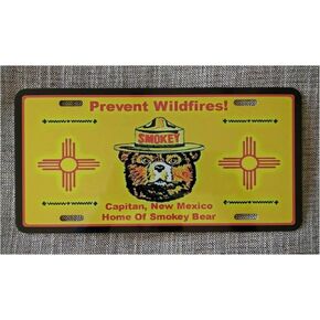 LIMITED SUPPLY! PREVENT WILDFIRES! Smokey Bear LICENSE PLATE 6"x12" Made In USA All Weather Metal US Forest Service in Kuwait