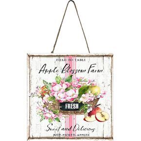 Apple Blossom Farm Wood Mini Sign 5" x 5" in Kuwait