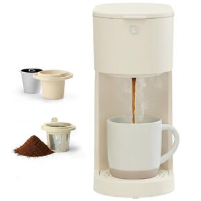 WILLOW Eco Series Single Serve Coffee Maker for K Cup and Ground Coffee, 6 to 12oz Brew Sizes with Strong Brew Option, Small Coffee Machine with Removable Reservoir & Reusable Filter, Eco-Friendly in Kuwait