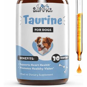 Taurine for Dogs - Taurine Supplement for Dogs - Supports Healthy Vision, Heart, Immune System, & Much More - Dog Heart Supplements - Dog Heart Health - 1 fl oz - Bacon Flavor in Saudi Arabia