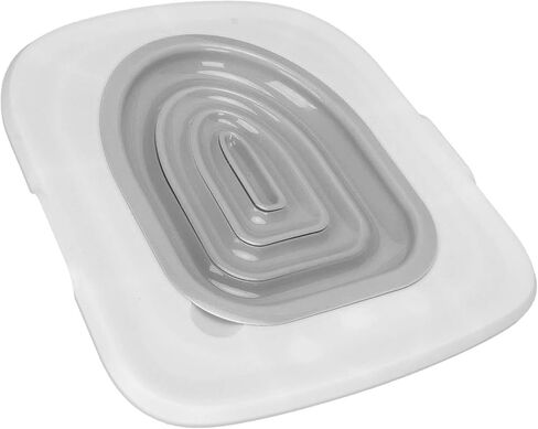 Cat Toilet Training Kit, Reusable Universal Cats Potty Toilet Trainer System, Teach Kitty How to Use Toilet Bowl, Professional Cat Urinal Seat Trainer for Home (White Tray, 1 Gray Inner Support) in Kuwait