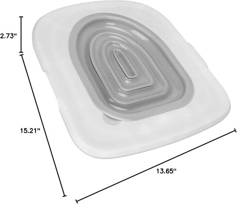 Cat Toilet Training Kit, Reusable Universal Cats Potty Toilet Trainer System, Teach Kitty How to Use Toilet Bowl, Professional Cat Urinal Seat Trainer for Home (White Tray, 1 Gray Inner Support) in Kuwait