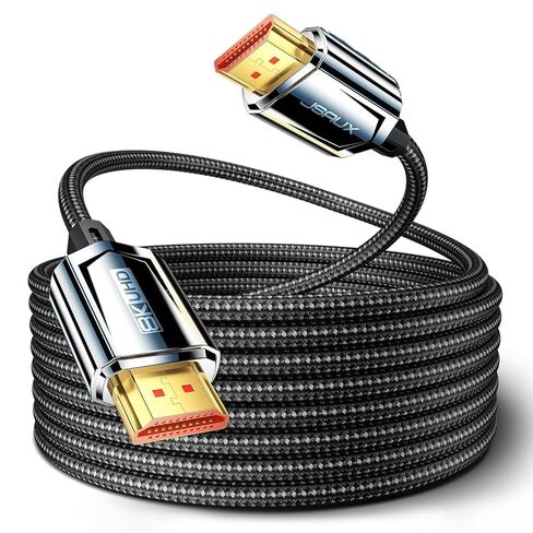 JSAUX 8K HDMI Cable 2.1 Cable 3FT, 48Gbps Ultra High Speed Long HDMI Cable, (8K@60Hz 4K@120Hz 144Hz) HDMI Cord, eARC HDR10 HDCP 2.2 & 2.3 3D, Compatible with PS5/HDTV/Xbox/Roku TV/Monitor/Blu-ray in Saudi Arabia