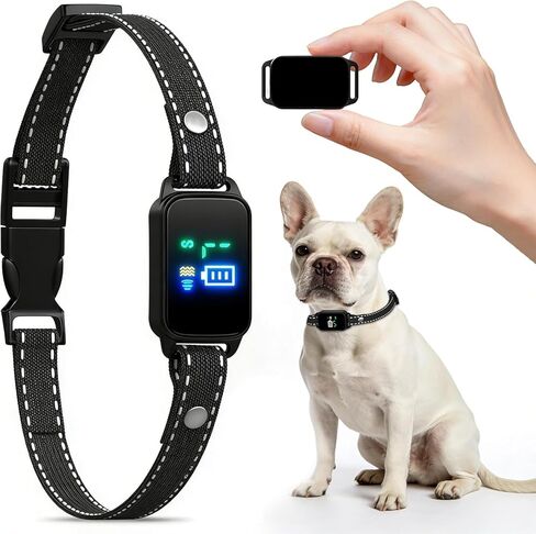 Bark Collar, Dog Bark Collar for 5-60LBS Small & Medium Dogs, IP67 Waterproof Rechargeable Training Bark Collar, Anti Barking Collar with 3Modes, 5 Beep & 7-Level Sensitivity(Black) in Kuwait