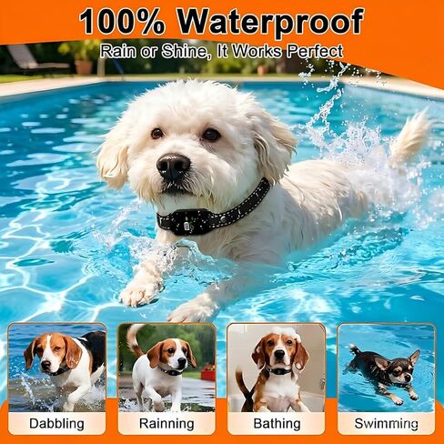 Bark Collar, Dog Bark Collar for 5-60LBS Small & Medium Dogs, IP67 Waterproof Rechargeable Training Bark Collar, Anti Barking Collar with 3Modes, 5 Beep & 7-Level Sensitivity(Black) in Kuwait