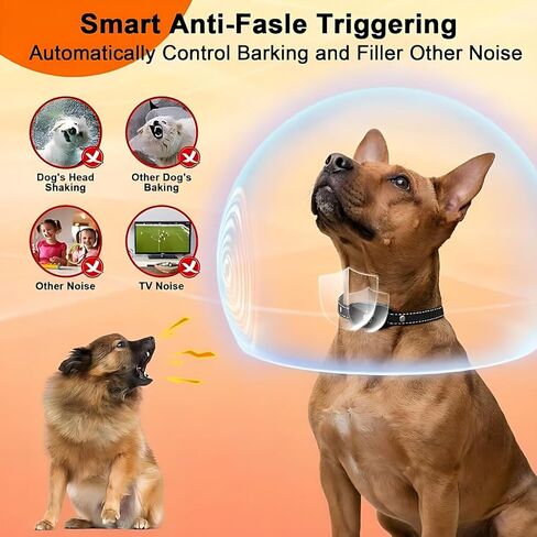 Bark Collar, Dog Bark Collar for 5-60LBS Small & Medium Dogs, IP67 Waterproof Rechargeable Training Bark Collar, Anti Barking Collar with 3Modes, 5 Beep & 7-Level Sensitivity(Black) in Kuwait