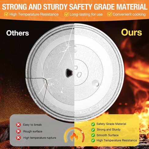 12.4" /31.5cm Microwave Replacement Turntable Glass Plate, Replacement Glass Tray Compatible with LG, GE, Magic Chef, Hotpoint, Panasonic, Kenmore in Kuwait