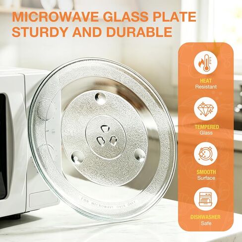 12.4" /31.5cm Microwave Replacement Turntable Glass Plate, Replacement Glass Tray Compatible with LG, GE, Magic Chef, Hotpoint, Panasonic, Kenmore in Kuwait