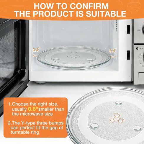 12.4" /31.5cm Microwave Replacement Turntable Glass Plate, Replacement Glass Tray Compatible with LG, GE, Magic Chef, Hotpoint, Panasonic, Kenmore in Kuwait