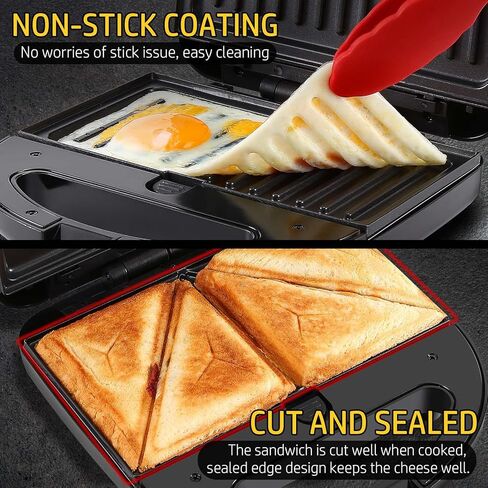 OSTBA 3-in-1 Sandwich Maker with Removable Plates, Panini Press, Waffle Maker, Non-Stick, 750W Compact Breakfast Grill for Sandwiches, Waffles, Steak, Black in Saudi Arabia