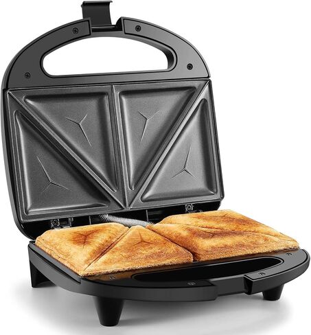 OSTBA 3-in-1 Sandwich Maker with Removable Plates, Panini Press, Waffle Maker, Non-Stick, 750W Compact Breakfast Grill for Sandwiches, Waffles, Steak, Black in Saudi Arabia