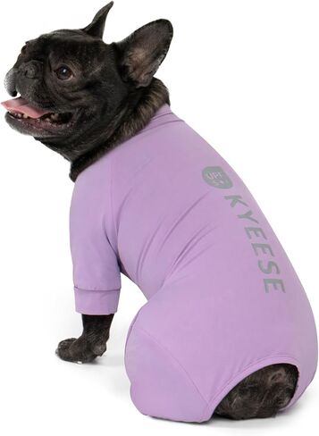 KYEESE UV Protection Dog Shirt, UPF 50+ Cooling Summer Jumpsuit for Small Dogs, Breathable Reflective Shedding Control Dog Sun Shirts, Quick-Dry Dogs Onesie Pet Clothes, Purple, M in Kuwait