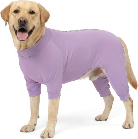 KYEESE UV Protection Dog Shirt, UPF 50+ Cooling Summer Jumpsuit for Small Dogs, Breathable Reflective Shedding Control Dog Sun Shirts, Quick-Dry Dogs Onesie Pet Clothes, Purple, M in Kuwait