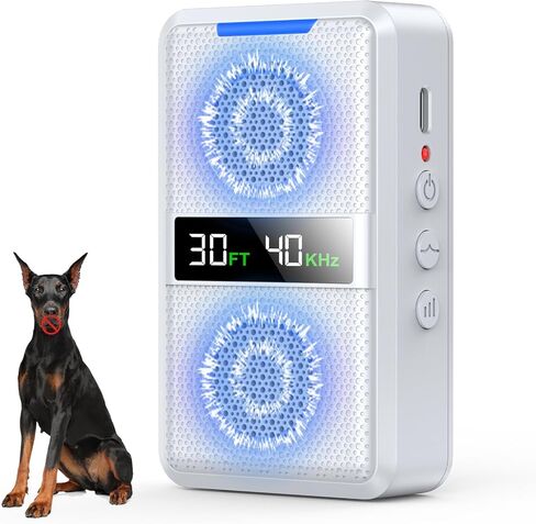 2026 Anti Barking Device for Dogs, Ultrasonic Dog Bark Deterrent Devices, Type-C Rechargeable Pet Corrector with Adjustable Frequency & 30 FT Range, Dog Training Tool for Indoor Outdoor in Kuwait