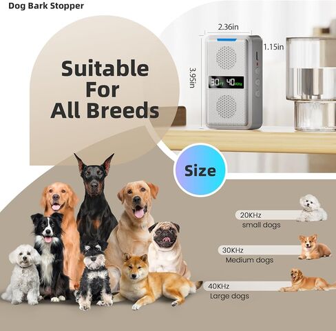 2026 Anti Barking Device for Dogs, Ultrasonic Dog Bark Deterrent Devices, Type-C Rechargeable Pet Corrector with Adjustable Frequency & 30 FT Range, Dog Training Tool for Indoor Outdoor in Kuwait
