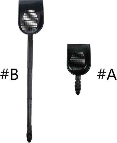 Aquarium Sand Sifter – Sand Shovel with Fine Mesh Grate, Fish Tank Gravel Tool for Waste & Debris, Black in Kuwait