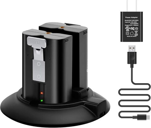 OLAIKE Battery Charger Station Compatible with Video Doorbell 2 & 3 &4,Spotlight Cam Battery & Peephole Cam,Portable Dual Port Charging with DC Adapter(Batteries NOT Included),Type2 in Kuwait