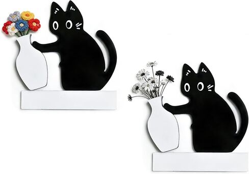 Cat Whisker Holder Keepsake Acrylic Refrigerator Decorations Pet Keepsake Cute Cat Pushing Vase Pet Whisker Collector-1 Pcs in Saudi Arabia