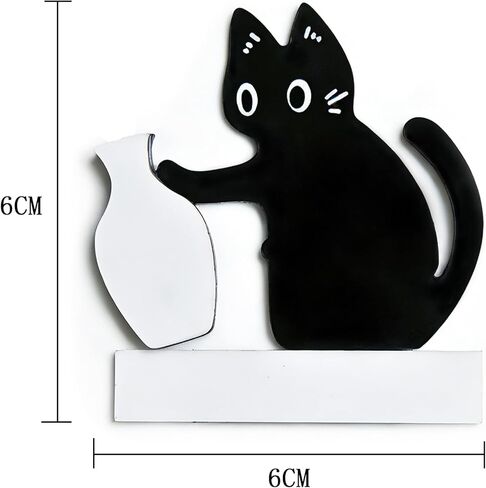 Cat Whisker Holder Keepsake Acrylic Refrigerator Decorations Pet Keepsake Cute Cat Pushing Vase Pet Whisker Collector-1 Pcs in Saudi Arabia