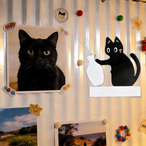 Cat Whisker Holder Keepsake Acrylic Refrigerator Decorations Pet Keepsake Cute Cat Pushing Vase Pet Whisker Collector-1 Pcs in Saudi Arabia