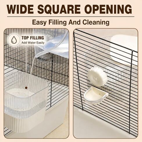 No Drip Hanging Automatic Rabbit Water Dispenser 650ml, Top Refill Pet Water Bowl Bottle BPA Free for Bunny, Guinea Pig, Ferret, Chinchilla,Squirrel,Hamster,Puppy Kitten, Other Small Animals in Kuwait